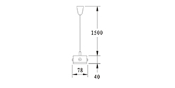 DZ2-1611I T5 suspension indoor lamp, acrylic decorative strips, for office and commercial and residential use.